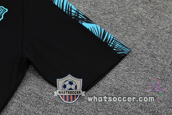 Training Polo FC Barcelona + Pants Black 2021-2022