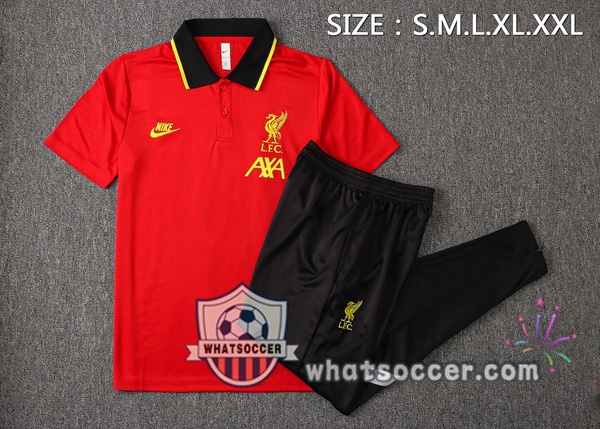 Training Polo FC Liverpool + Pants Red 2021-2022