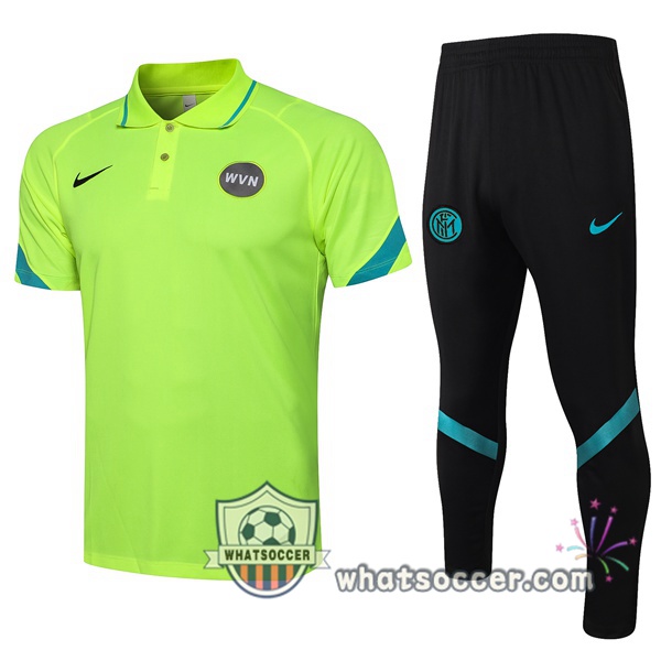 Training Polo Inter Milan + Pants Green 2021-2022