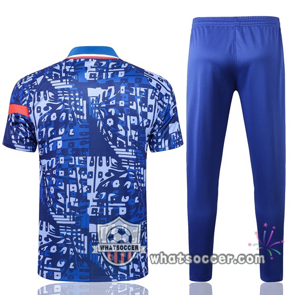 Training Polo FC Chelsea + Pants Blue 2021-2022
