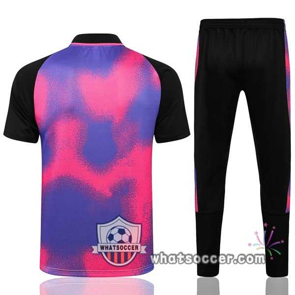 Training Polo Paris PSG + Pants Purple Black 2021-2022
