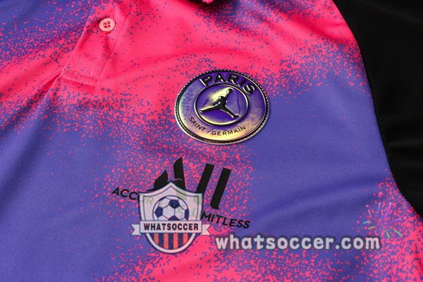 Training Polo Paris PSG + Pants Purple Black 2021-2022