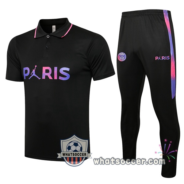Training Polo Paris PSG + Pants Black Purple 2021-2022