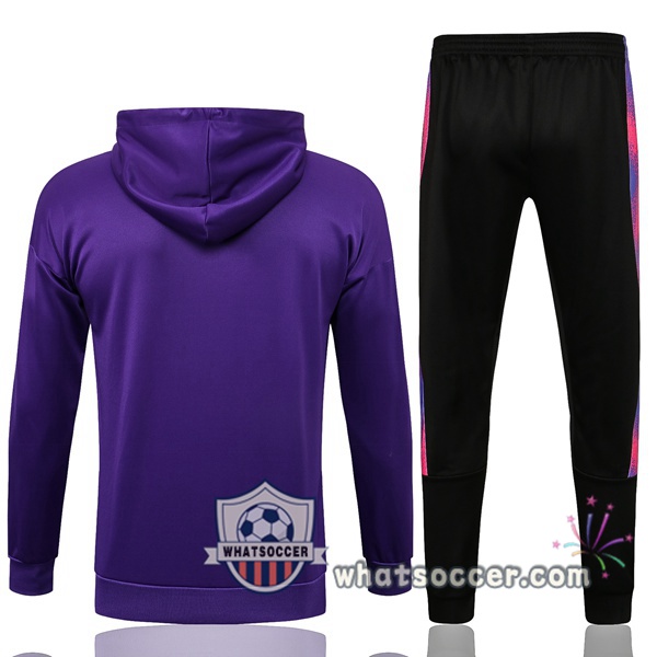 JORDAN Paris PSG Purple Hooded Jacket 2021-2022