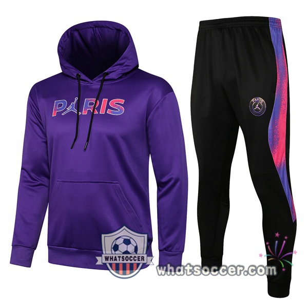 JORDAN Paris PSG Purple Hooded Jacket 2021-2022