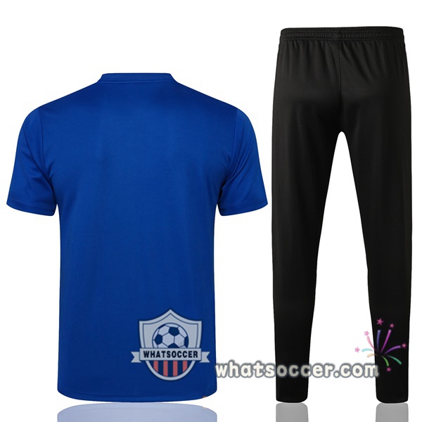 Paris PSG Training T-Shirts + Pants Blue 2021-2022
