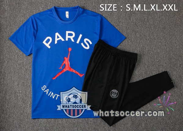 Paris PSG Training T-Shirts + Pants Blue 2021-2022