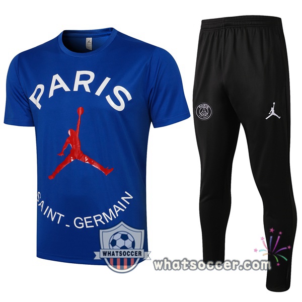 Paris PSG Training T-Shirts + Pants Blue 2021-2022