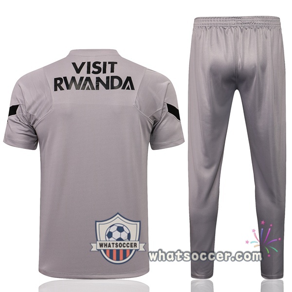 Paris PSG Training T-Shirts + Pants Gray 2021-2022