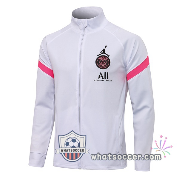 JORDAN Paris PSG White Soccer Jacket 2021-2022