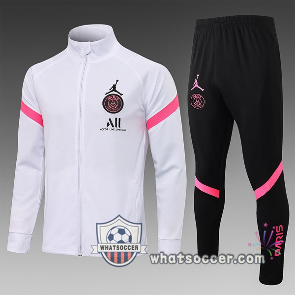 JORDAN Paris PSG Kids White Tracksuit 2021-2022