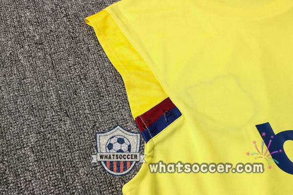 FC Barcelona Soccer Vest + Shorts Yellow 2021-2022
