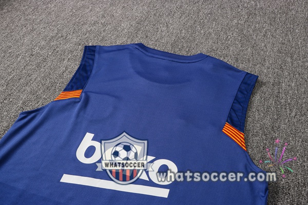 FC Barcelona Soccer Vest + Shorts Blue 2021-2022