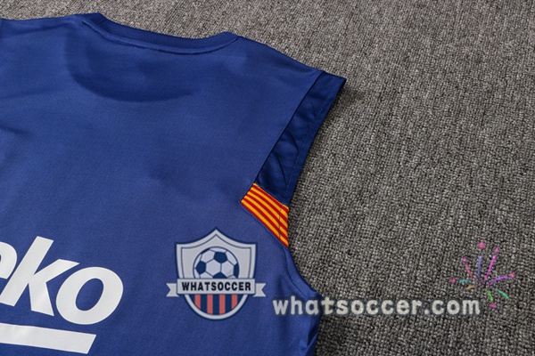 FC Barcelona Soccer Vest + Shorts Blue 2021-2022
