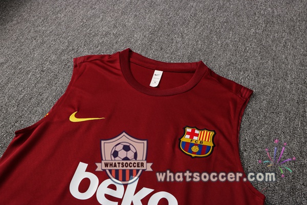 FC Barcelona Soccer Vest + Shorts Red 2021-2022