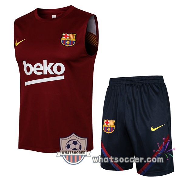 FC Barcelona Soccer Vest + Shorts Red 2021-2022