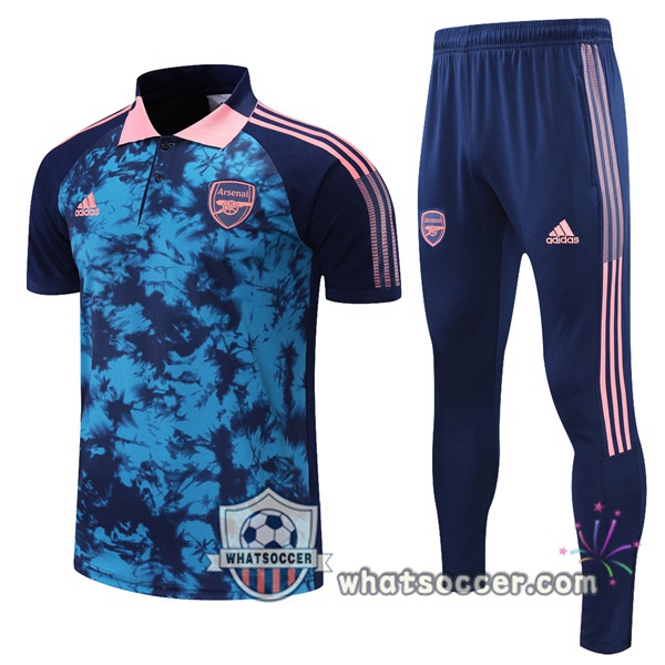 Training Polo Arsenal + Pants Blue 2021-2022