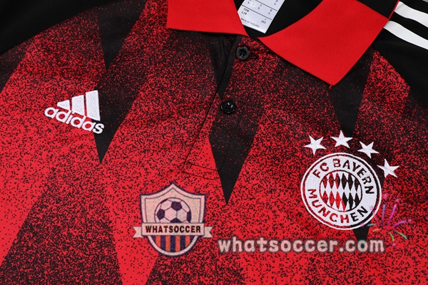 Training Polo Bayern Munich + Pants Red Black 2021-2022