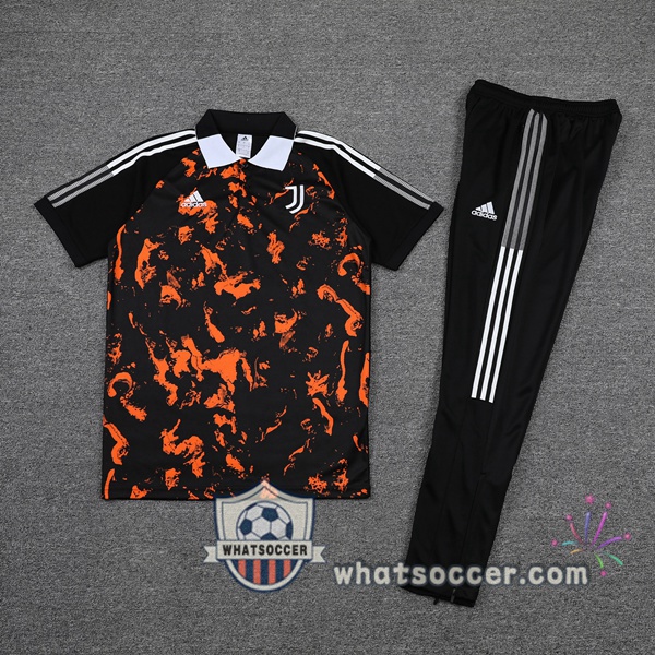 Training Polo Juventus + Pants Black Yellow 2021-2022