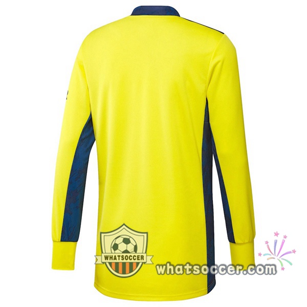 Manchester United Goalkeeper Long Sleeve Yellow Soccer Jerseys 2020-2021