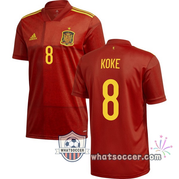 Spain (KOKE 8) Home Soccer Jerseys 2020-2021