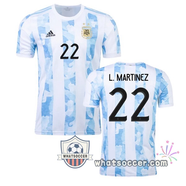 Argentina (L.MARTINEZ 22) Home Soccer Jerseys 2020-2021
