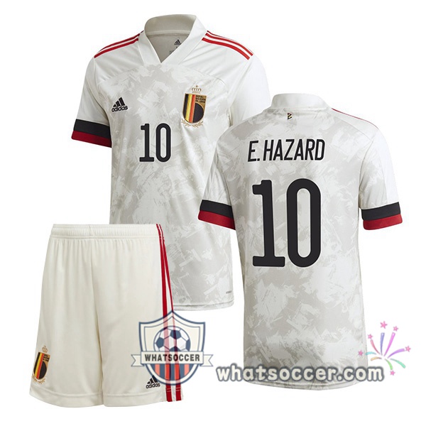 Belgium (E.HAZARD 10) Kids Away Soccer Jerseys 2020-2021