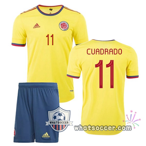 Colombia (CUADRADO 11) Kids Home Soccer Jerseys 2020-2021