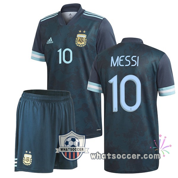 Argentina (MESSI 10) Kids Away Soccer Jerseys 2020-2021
