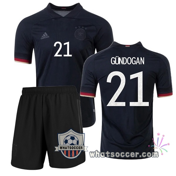Germany (GUNDOGAN 21) Kids Away Soccer Jerseys 2020-2021