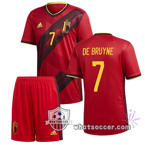 Belgium (DE BRUYNE 7) Kids Home Soccer Jerseys 2020-2021