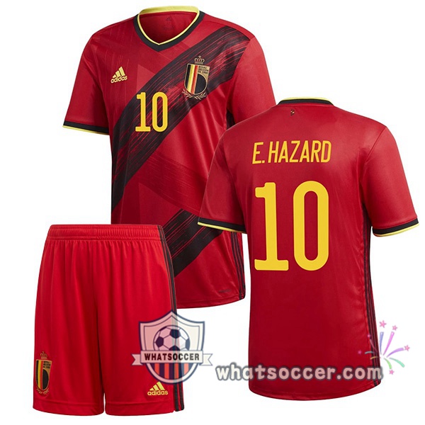 Belgium (E.HAZARD 10) Kids Home Soccer Jerseys 2020-2021