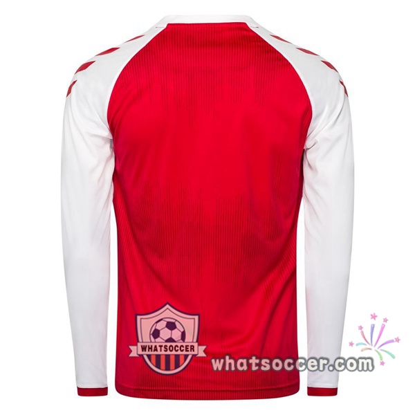 Denmark Home Long Sleeve Soccer Jerseys 2020-2021