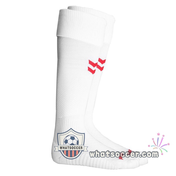 Denmark Away Soccer Socks 2020-2021