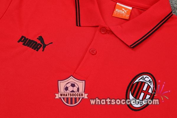 Training Polo AC Milan + Pants Red 2021-2022