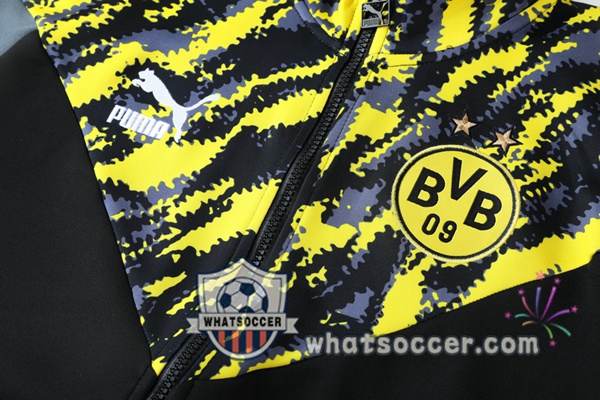 Dortmund BVB Yellow Black Training Jacket 2021-2022