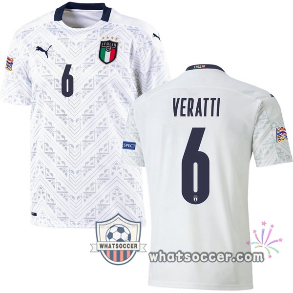 Italy (VERATTI 6) Away Soccer Jerseys 2020-2021