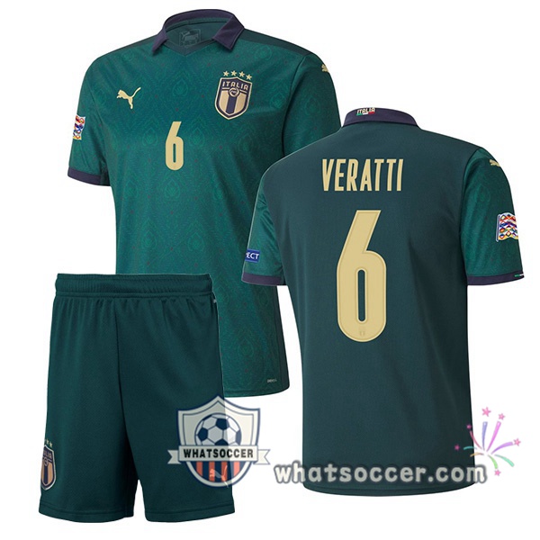 Italy (VERATTI 6) Kids Third Soccer Jerseys 2020-2021