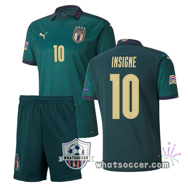 Italy (INSIGNE 10) Kids Third Soccer Jerseys 2020-2021