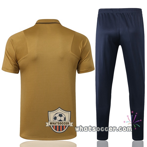 Training Polo Paris PSG + Pants Yellow 2021-2022