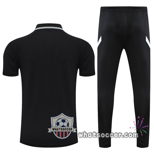 Training Polo Paris PSG + Pants Black White 2021-2022