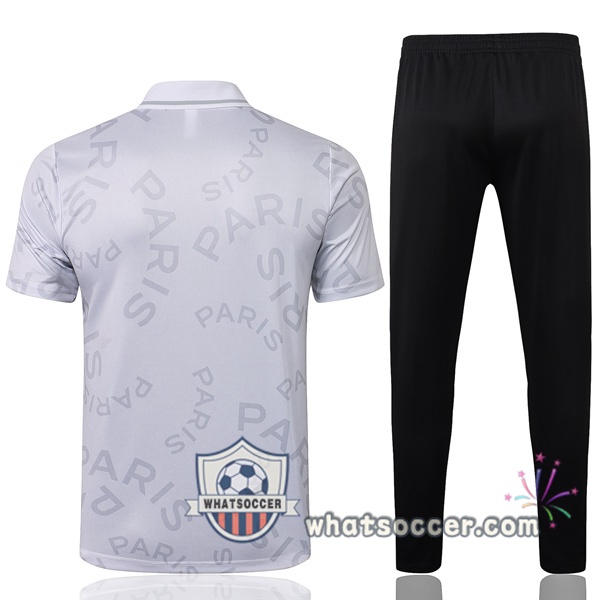 Training Polo Paris PSG + Pants White 2021-2022