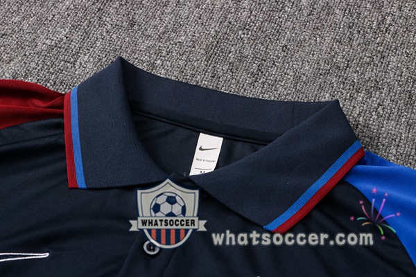 Training Polo FC Barcelona + Pants Blue Royal 2021-2022