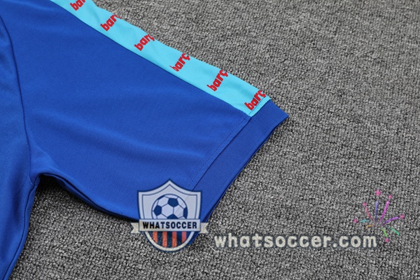 Training Polo FC Barcelona + Pants Blue 2021-2022