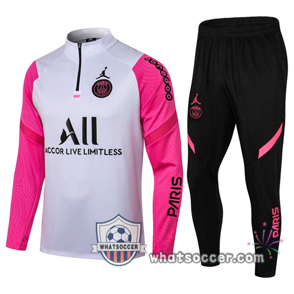 Paris PSG Jordan White Rose Tracksuit 2021-2022