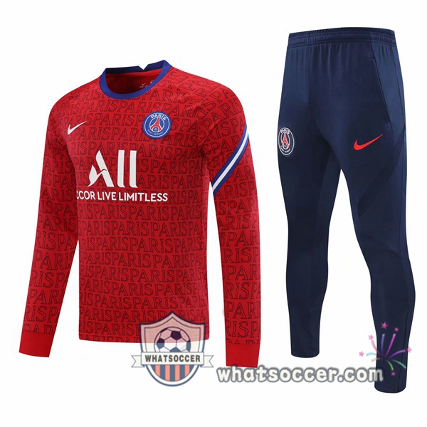 Paris PSG Red Tracksuit 2021-2022