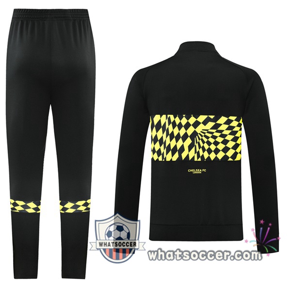 FC Chelsea Yellow Black Training Jacket 2021-2022