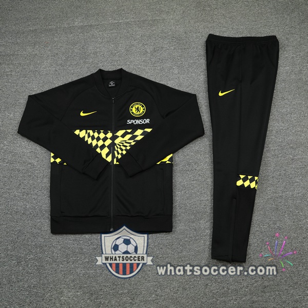 FC Chelsea Yellow Black Training Jacket 2021-2022