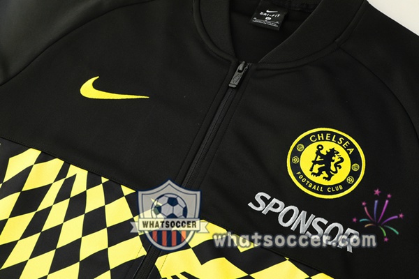 FC Chelsea Yellow Black Training Jacket 2021-2022