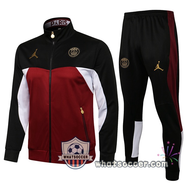 JORDAN Paris PSG Black Red Training Jacket 2021-2022